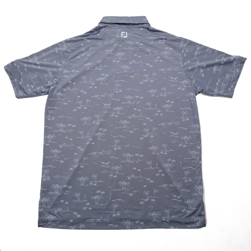 FOOTJOY Men's XL Tropical Island Golf Print Short Sleeve Performance Golf Polo - Picture 6 of 9